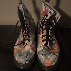 Dr. Martens Floral Multi-Color Combat Boots